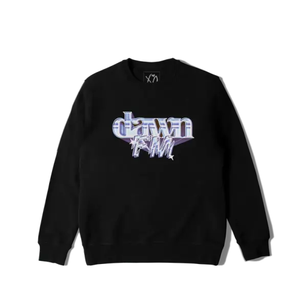 The Weeknd Dawn FM Chrome Title Crewneck Sweater